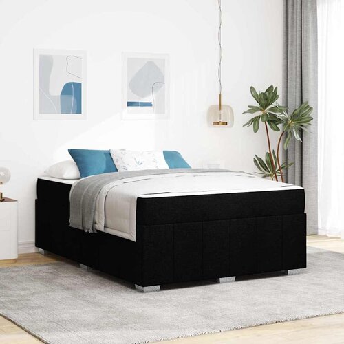 vidaXL Konstrukcija postelje Črna 160 x 200 cm blago Cene