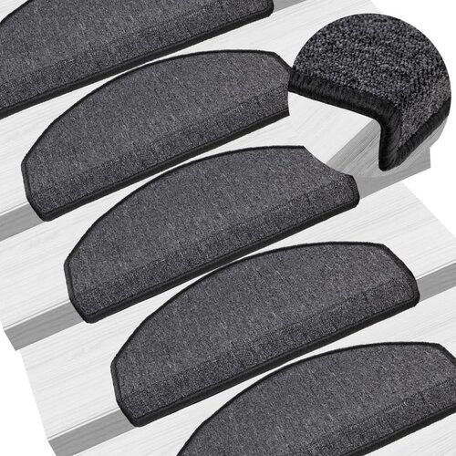  Prostirke za stepenice 10 kom 65x24x4 cm antracit poluokrugle velike Cijene