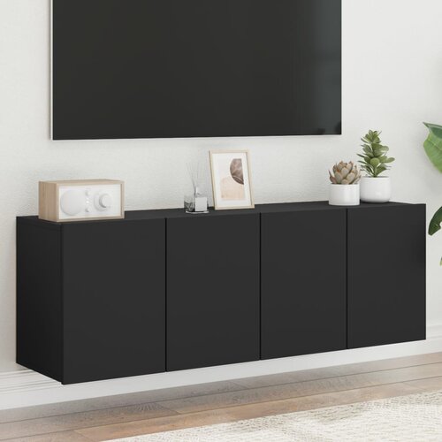 VidaXL Stenske TV omarice 2 kosa črna 60x30x41 cm Slike