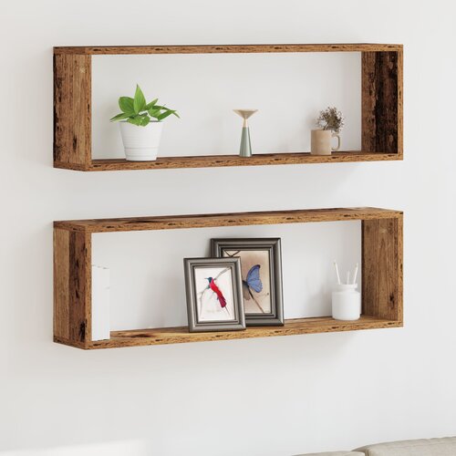 vidaXL zidna polica Komplet 2 Star les Inženirski les 80 x 15 x 26 cm Cene