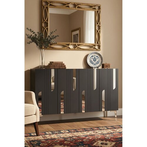 Hanah home komoda Nota 120, 120 cm, antracit / srebrna Cene