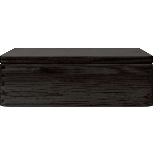vidaXL Drvena kutija poklopcem ručkama crna 40x30x13 cm puno drvo bor Cijene