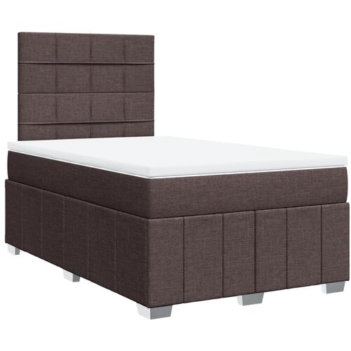 vidaXL Krevet box spring s madracem tamnosmeđi 120 x 190 cm od tkanine Cijene