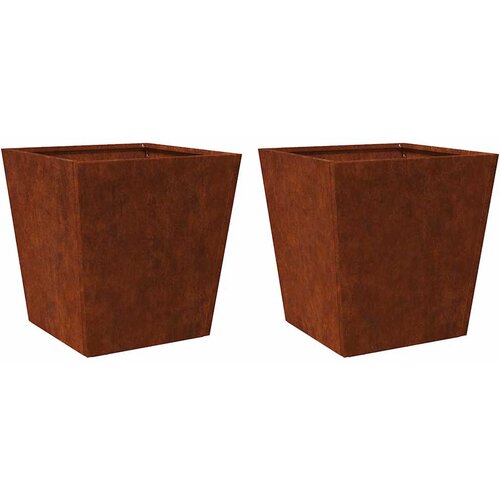  Vrtne sadilice 2 kom 50 x 50 x 50 cm Pohabani čelik Slike