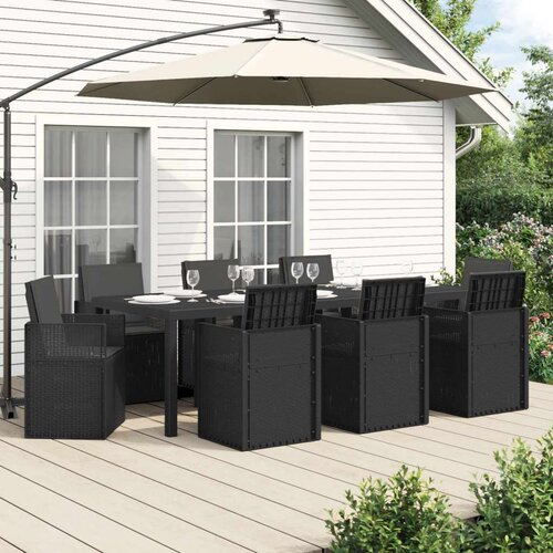  Komplet za jedilnico v vrtu z blazino 9 pcs Antracit PP, (5000334708) Cene
