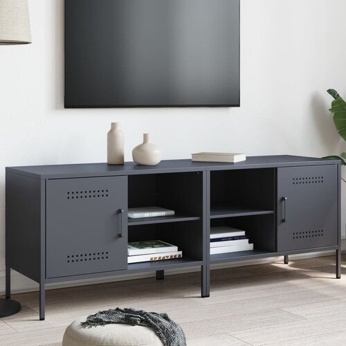  The Living Store TV omarica 2 kosa antracitna 68x39x50,5 cm jeklo - TV Omarica, (21508188) Cene