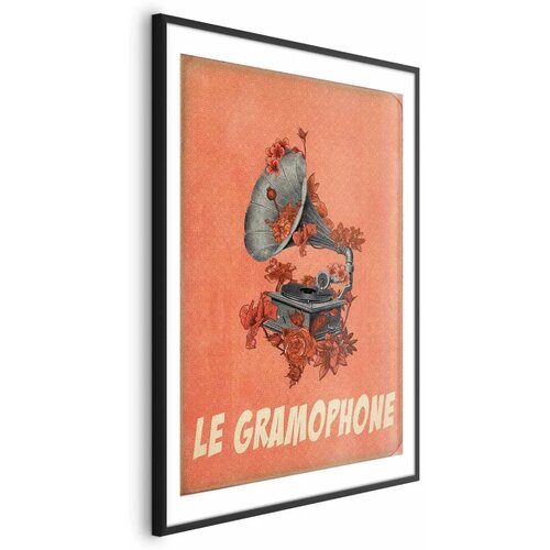  Plakat - Gramophone 29.7x42 Crni okvir s margom Cene
