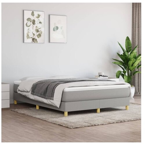  Box spring s madracem svjetlosivi 140x200 cm od tkanine Cene
