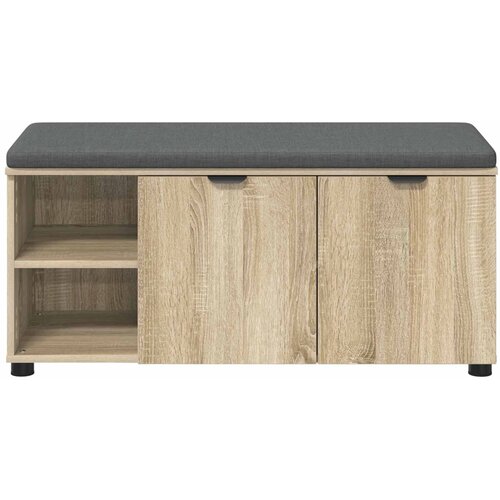  Klupa za hodnik s jastukom Sonoma hrast 100 x 38 x 46 cm Slike