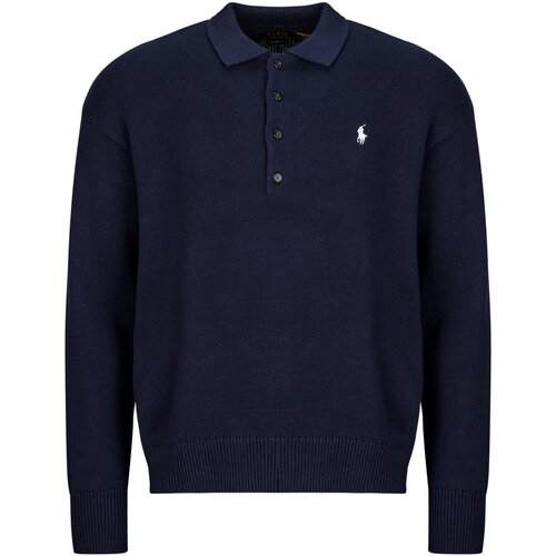 Polo Ralph Lauren PULL FLAG COL POLO EN COTON LIN Tamno plava Slike
