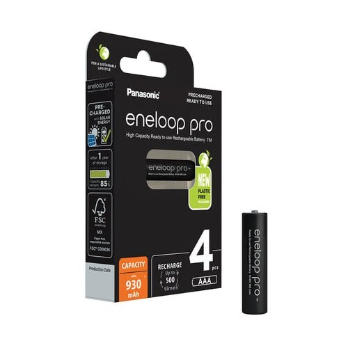 Panasonic Eneloop Pro baterija AAA, 4 kos Cene