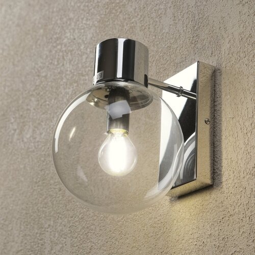  Zidna lampa SFERIO 1xE14/5W/230V, sjajni hrom/prozirno staklo Slike