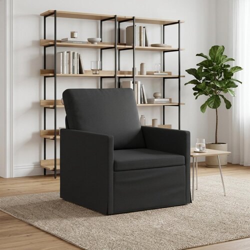  Fotelja Crna 70 x 81 x 82 cm Tkanina Slike