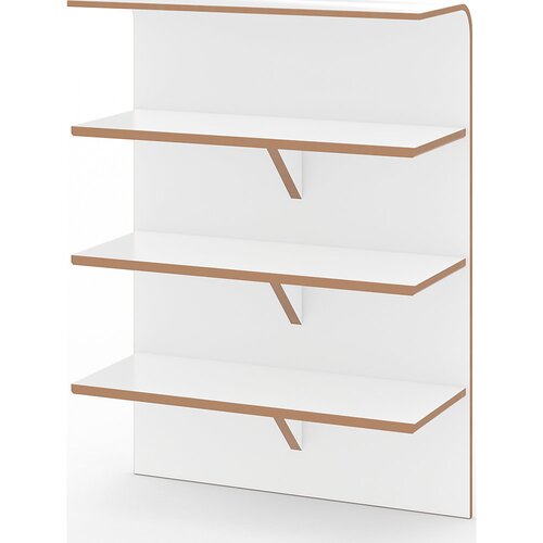 TOJO Prislonski regal, širina 620 mm, velik, bele barve Cene