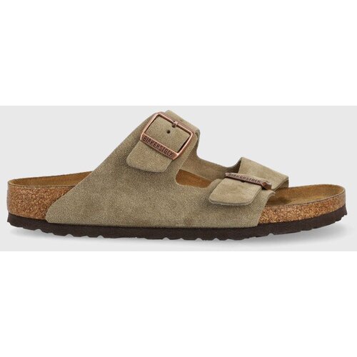 Birkenstock Natikače od bru&amp;scaron;ene kože Arizona VL za mu&amp;scaron;karce, boja: bež, 0051463-sand Slike