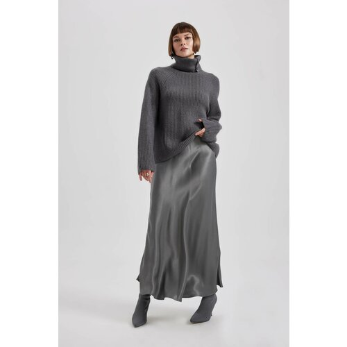 Defacto A Cut Satin Normal Waist Midi Skirt Slike