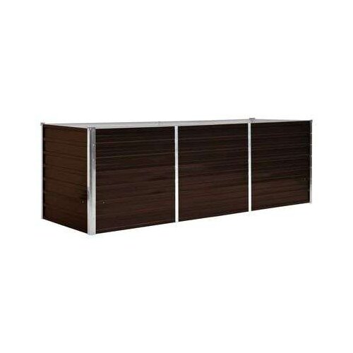 VidaXL Povi&amp;scaron;ena vrtna gredica smeđa 240 x 80 x 77 cm pocinčani čelik Slike