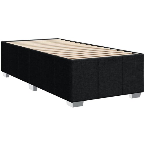  Krevet s oprugama i madracem crni 100 x 200 cm od tkanine Slike