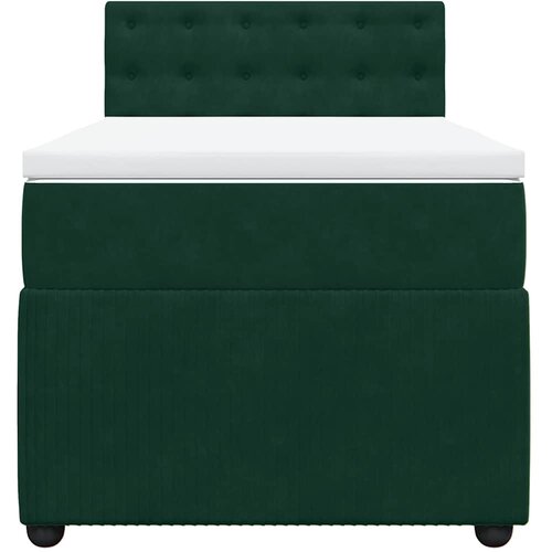 Box spring krevet s madracem tamnozeleni 90x190 cm bar&amp;scaron;unasti Slike