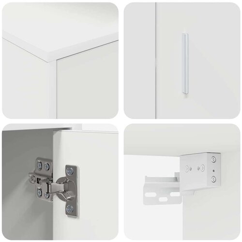 VidaXL Set TV ormarića od 4 dijela 4 pcs Bijela Konstruirano drvo Slike