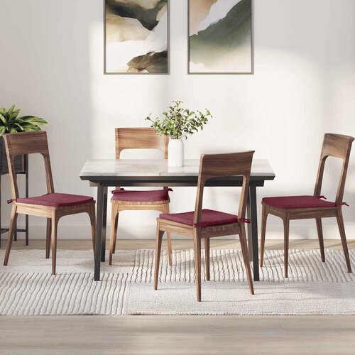  Jastučići za sjedenje 4 pcs Vinska crvena 40 x 40 x 3 cm Cene