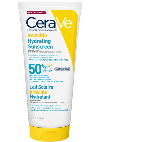 CeraVe Invisible Hydrating Sunscreen SPF 50+ mlijeko za sunčanje za lice i tijelo SPF 50+ 177 ml Cene