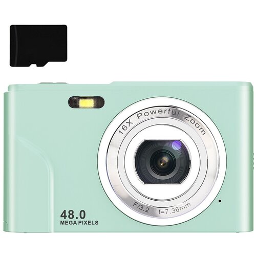 INF digitalni fotoaparat z 48 mp, hd 1080p, 16x zoom, pomnilniška kartica 32 gb green, (21266042) Cene