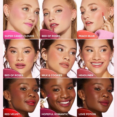Too Faced Cloud Crush Whipped Lip &amp;amp; Cheek Color tekuće rumenilo za usne i lice nijansa Super Candy Clouds 4.3 g Slike