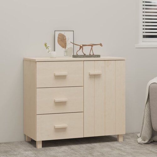vidaXL komoda medeno rjava 90x40x80 cm trdna borovina Cene
