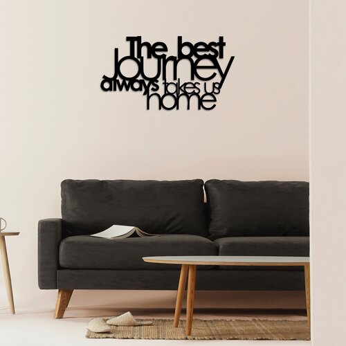 Opviq zidna dekoracija The Best Lourney Always, 70x40 cm, 1.5 mm, Crna Slike