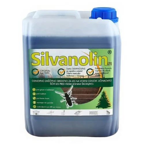 SILVANOLIN Zaščitni premaz za les Silvanolin zelen (5 kg, ščiti pred delovanjem lesnih gliv, insektov in morskih škodljivcev, tudi za les, izpostavljen vremenski