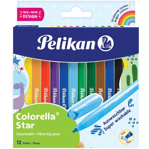 Pelikan Fiber Pen colorella zvezda, kartonska &amp;scaron;katla 12, (21655701) Slike