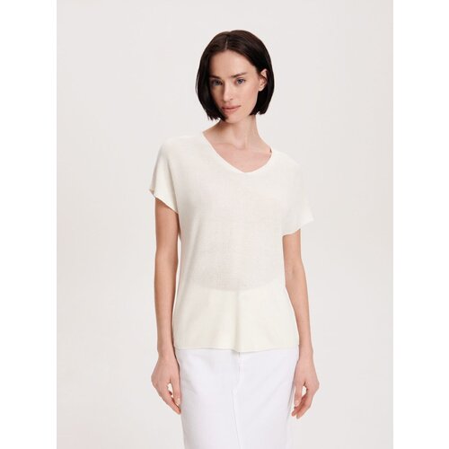 Reserved bluza iz džersija - ebenovina Cene