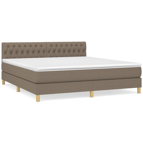 Maison Chic Box spring postelja - Vzmetna postelja z vzmetnico taupe 180x200 cm blago SL8413, (21886056) Cene