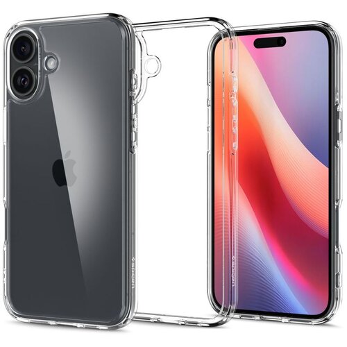 Spigen ULTRA HYBRID OVITEK ZA IPHONE 16 CRYSTAL CLEAR COVER CASE, (21998984) Slike