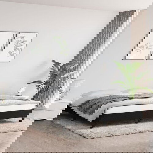 VidaXL okvir za krevet crni 160x200 cm od tkanine Slike