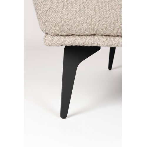 White Label Bež raztegljiva sedežna garnitura iz tkanine boucl&amp;eacute; 184 cm Cielke &amp;ndash; Slike