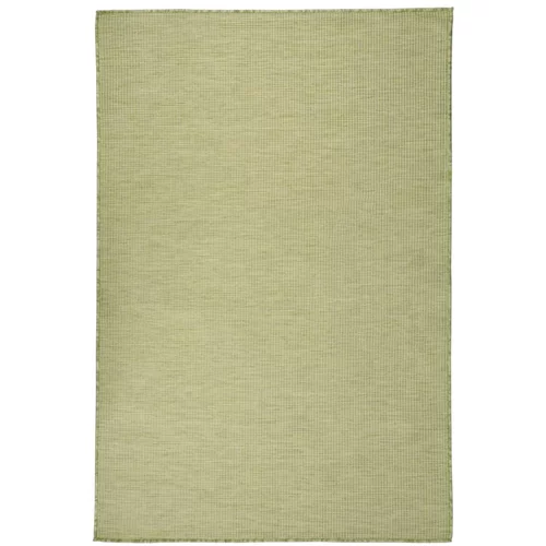 vidaXL Vanjski tepih ravnog tkanja 120 x 170 cm zeleni