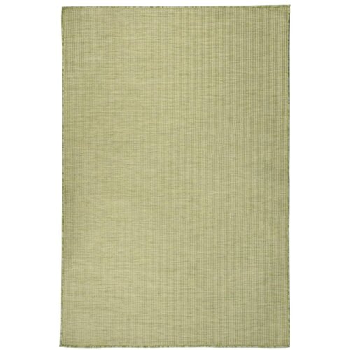 vidaXL zunanja preproga plo&scaron;čato tkanje 120x170 cm zelena Cene