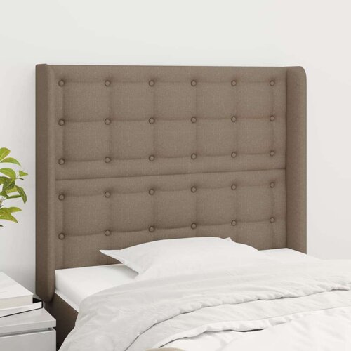  Vzglavje z ušesi taupe 103x16x118/128 cm blago, (20936214) Cene
