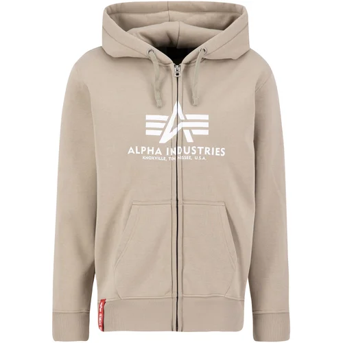 Alpha Industries Jopa na zadrgo pesek / bela