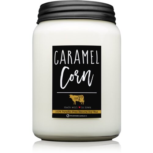 Milkhouse Candle Co. Farmhouse Caramel Corn dišeča sveča Mason Jar 737 g Cene