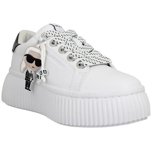 Karl Lagerfeld Modne superge Kreeper Lo Karl Nft Pendant Cuir Femme Blanc Bela Slike
