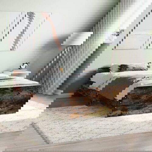 vidaXL Okvir za krevet boja hrasta 120 x 200 cm konstruirano drvo Cijene