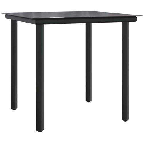 VidaXL 3-dijelni bistro set s jastucima crni od poliratana Slike