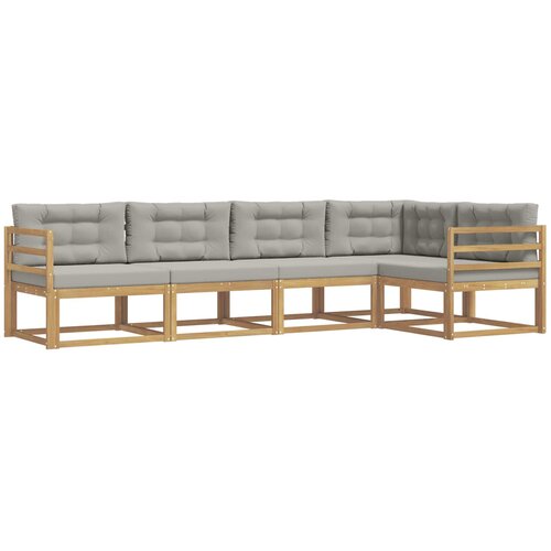 vidaXL Zunanja garnitura za sedenje 4 pcs Bela in svetlo siva, (5000281338) Cene