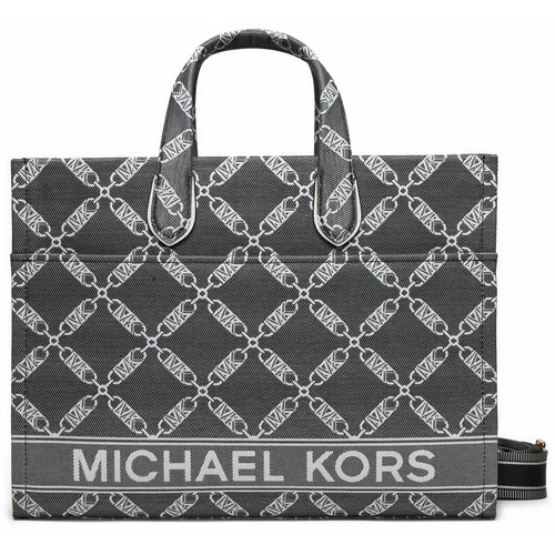 Michael Kors Shopper torba 'GIGI' crna / bijela