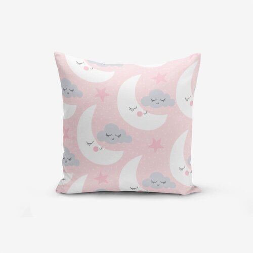 Minimalist Cushion Covers Prevleka za vzglavnik iz mešanice bombaža With Points Moon And Cloud, 45 x 45 cm Cene