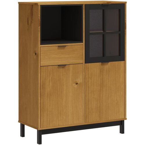  Visoka komoda sa staklenim vratima FLAM 92x40x122,5 cm borovina Slike