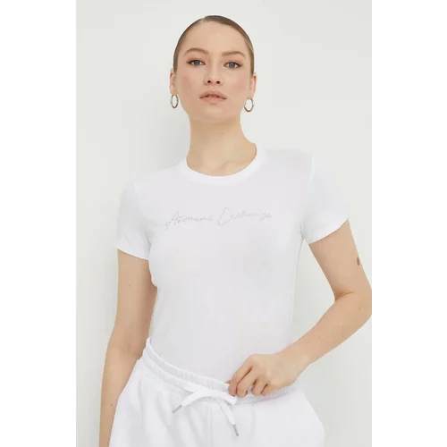 Armani_Exchange Kratka majica ženski, bela barva